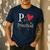 P Is For Preschool Teacher Student Back To School Men's Casual T-Shirt Navy P Is For Preschool Teacher Student Back To School Men's Casual T-Shirt Navy
