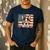Patriotic Boston Terrier Dog Lover USA Flag 4th Of July For Men Women Kids Men's Casual T-Shirt Navy