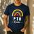PTO Crew Parent School Volunteer Board Mom Parent Teacher Men's Casual T-Shirt Navy