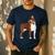 Red Boston Terrier Dog Men's Casual T-Shirt Navy