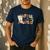 Retro Grovvy Coffee Teach Repeat Teacher Men's Casual T-Shirt Navy Retro Grovvy Coffee Teach Repeat Teacher Men's Casual T-Shirt Navy