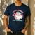 Retro Pink Christmas Santa's Favorite Art Teacher Artist Men's Casual T-Shirt Navy