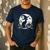 Scary Halloween Cat Costume Retro Cat Moon For Men Women Kids Men's Casual T-Shirt Navy