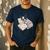 Sleepy Boston Terrier Pajama Men Women Kids Men's Casual T-Shirt Navy