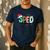 SPED Squad Special Education Teacher Autism Christmas Women Men's Casual T-Shirt Navy