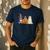 Spooky Ghost Boston Terrier Pumpkin Halloween Dog Lover Men's Casual T-Shirt Navy