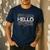 Start With Hello Different World Language Learning Teacher Men's Casual T-Shirt Navy Start With Hello Different World Language Learning Teacher Men's Casual T-Shirt Navy