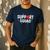 Support Squad Cute Heart Supportive Teacher Team Member Men's Casual T-Shirt Navy