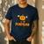 I Teach The Cutest Pumpkins In The Patch Groovy Teacher Fall Men's Casual T-Shirt Navy