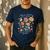 Teach Them Love Them Watch Them Grow Retro Teacher Floral Men's Casual T-Shirt Navy Teach Them Love Them Watch Them Grow Retro Teacher Floral Men's Casual T-Shirt Navy