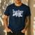 Teacher Blue Chinoiserie Coquette Bow Heart Teacher Life Men's Casual T-Shirt Navy