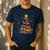 Teacher Crayon Christmas Tree Lights Student School Xmas Men's Casual T-Shirt Navy Teacher Crayon Christmas Tree Lights Student School Xmas Men's Casual T-Shirt Navy