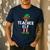 The Teacher Elf Matching Family Christmas Men's Casual T-Shirt Navy