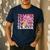 Teacher Pencil Back To School Groovy Pink Teacher First Day Men's Casual T-Shirt Navy