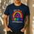 Teacher You Are a Rainbow Of Possibilities Funny Men's Casual T-Shirt Navy