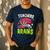 Teachers Love Brains Skeleton Halloween Teacher Funny Men's Casual T-Shirt Navy