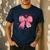 Teaching Is A Work Of Heart Pencil Bow Teacher Valentine Men's Casual T-Shirt Navy