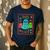 Trick Or Teach Neon Ghost Flower Teacher Spooky Halloween Men's Casual T-Shirt Navy