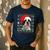Ugly Xmas Sweater Santa Boston Terrier Dog Christmas For Men Women Kids Men's Casual T-Shirt Navy