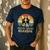 Vintage Boston Terrier Grandpa Dog Lovers Father's Day Men's Casual T-Shirt Navy