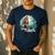 Whimsical Forest Adventures Sasquatch Bigfoot Walking Boston Terrier Dog Lovers Men's Casual T-Shirt Navy