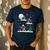 Xmas Lighting Tree Santa Riding Boston Terrier Christmas Men's Casual T-Shirt Navy