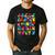 Alphabet Animals ABCs Zoo Kids Boys Girls Teacher Men's Casual T-Shirt Black