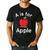 A Is For Apple Toddler Kindergarten Preschool Teacher Men's Casual T-Shirt Black A Is For Apple Toddler Kindergarten Preschool Teacher Men's Casual T-Shirt Black