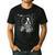 Astronaut Boston Terrier Space Galaxy Dog Lovers Men's Casual T-Shirt Black