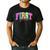 Back To School Neon Checkered First Grade Colorful Teacher Men's Casual T-Shirt Black Back To School Neon Checkered First Grade Colorful Teacher Men's Casual T-Shirt Black