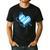 Bavarian Flag As Heart Blue Diamond Bavaria Men's Casual T-Shirt Black
