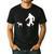 Bigfoot Walking With Bull Terrier Dog Men's Casual T-Shirt Black
