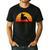 Boston Terrier Bostie Sunset Retro Dog Pet Mom Dad Men's Casual T-Shirt Black