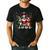 Boston Terrier Christmas Dogs Santa Reindeer Elf Men's Casual T-Shirt Black