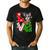 Boston Terrier Christmas Tree Lights Santa Dog Xmas For Men Women Kids Men's Casual T-Shirt Black