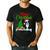 Boston Terrier Christmas Tree Lights Xmas Dog Lover Men's Casual T-Shirt Black