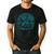 Boston Terrier Cowboy UFO Shirt Vintage Western Dog Mom Tee Men's Casual T-Shirt Black