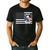 Boston Terrier Dog 4th Of July US American Flag Patriotic Men's Casual T-Shirt Black