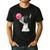 Boston Terrier Dog Blowing Chewing Bubble Gum Pink Men's Casual T-Shirt Black