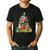 Boston Terrier Dog Christmas Tree Lights Xmas Pajama For Men Women Kids Men's Casual T-Shirt Black