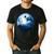 Boston Terrier Dog Moon Dog Mom Dad Women Men Dog Lovers Men's Casual T-Shirt Black