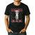Boston Terrier Dog Santa Hat Men Kids Ugly Christmas Light Men's Casual T-Shirt Black