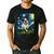 Boston Terrier Dog Starry Night Painting Men's Casual T-Shirt Black