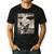 Boston Terrier Dog UFO Alien Extraterrestrial Selfie Men's Casual T-Shirt Black