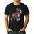 Boston Terrier Floral Vintage Dog Mom Distressed Men Women Kids Men's Casual T-Shirt Black