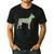Boston Terrier Flower Silhouette Floral Dog Men Women Girls Kids Men's Casual T-Shirt Black