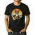 Boston Terrier Guitar Retro Men's Casual T-Shirt Black