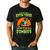 Boston Terrier Halloween Zombie American Gentleman Dog Lover Men's Casual T-Shirt Black