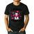 Boston Terrier Heart Glasses Girls Bostie Valentines Day Men's Casual T-Shirt Black