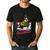 Boston Terrier Merry Christmas Tree Lights Dog X-Mas Dogs Men's Casual T-Shirt Black